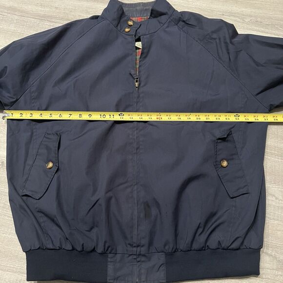Vintage Orvis Men’s Harrington Jacket With Tartan Plaid Lining Size XL Navy - Picture 4 of 5